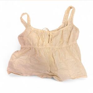 WeWoreWhat Cream Ruched Top